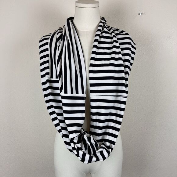 Lululemon Vinyasa Scarf Womens One Size Stripes Shawl Wrap Convertible Infinity - Picture 9 of 10